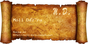 Moll Dóra névjegykártya